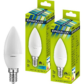ERGOLUX (12134) LED-C35-7W-E14-3K Лампа светодиодная