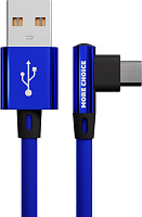 MORE CHOICE (4627151197005) K27m USB 2.1A microUSB голубой - 1,0m Кабель