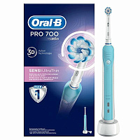 ORAL-B Зубная щетка электрическая Pro 700 Sensi Clean белый