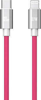 AKSBERRY (6900327590014) X165 Liquid silicone Type-C -Lightning, розовый