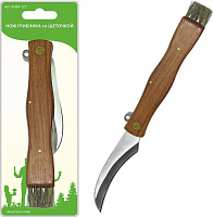 MULTIDOM Нож грибника со щеточкой (дер ручка) AN84-127 Нож грибника MULTIDOM Нож грибника со щеточкой (дер ручка) AN84-127