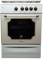 VESTA Bergamo VGG 10-G Retro ГК духовки (чуг решётки) с VD бежевый Газовая плита VESTA Bergamo VGG 10-G Retro ГК духовки (чуг решётки) с VD бежевый