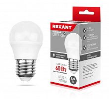 REXANT (604-035) (GL) 7,5 ВТ E27 713 ЛМ 4000 K Лампа светодиодная