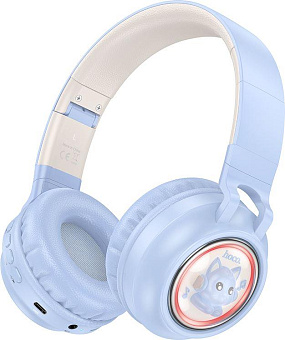 HOCO (6942007619592) W50 Bluetooth 5.3 Blue Наушники