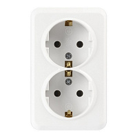 SMARTBUY (SBE-03w-16-S2-Z) Юпитер, 2-местная, белый Розетка