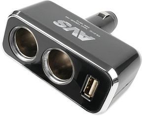 AVS CS211U прикуривателя 12/24 (на 2 выхода+USB) 43254 Разветвитель