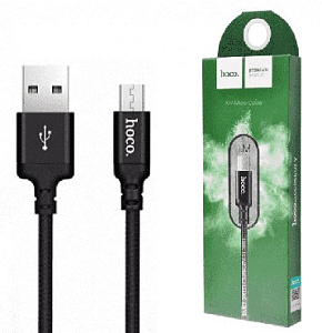 HOCO (6957531062844) X14 USB (m)-microUSB (m) 1.0м - черный Кабель