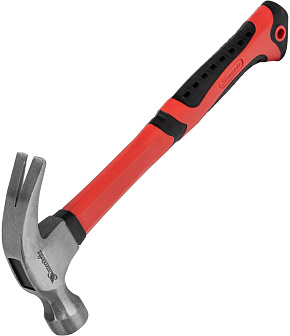 MATRIX Молоток-гвоздодер, 450 г, боек 27 мм, фибергласовая обрезиненная рукоятка 10450