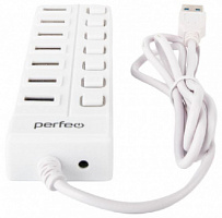 PERFEO (PF_C3229) USB-HUB 7 Port, (PF-H036 White) белый