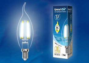 UNIEL (UL-00003296) LED-CW35-7,5W/NW/E14/CL GLA01TR