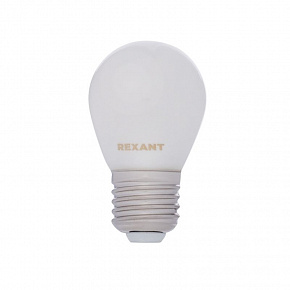 REXANT (604-135) GL45 9.5 ВТ 915 ЛМ 2700K E27 МАТОВАЯ КОЛБА Лампа светодиодная