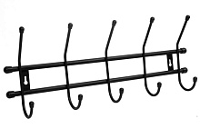 ИСТОК Вешалка настенная "Стандарт 5" 5 кр. арт.ВНС52 (10 шт/уп), цв.Чёрный Вешалка настенная