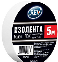 REV 28673 8 Изолента ПВХ 0,13*15мм Белая 5м Изолента ПВХ