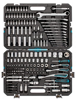 GROSS Набор инструментов 216 предметов, 120 зубьев, CrV 1/2", 3/8", 1/4" 14157 Наборы инструмента