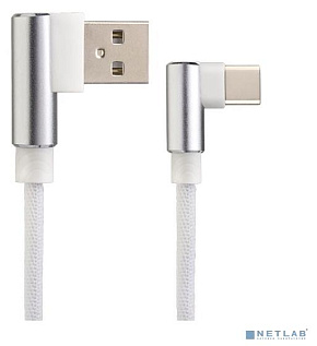 PERFEO (U4905) USB A вилка - Type-C вилка, 2.4A, угловой, белый, длина 1 м., Type-C Premium Кабель