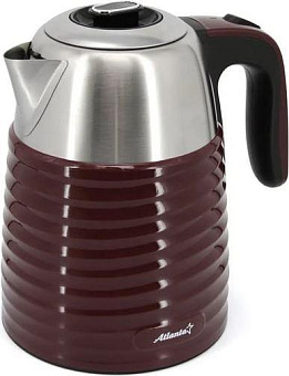 ATLANTA ATH-2445 bordo (1,7л. металл/пластик) Чайник электрический