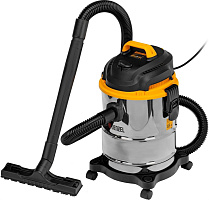 DENZEL SVC15, 1200 Вт, бак 15 л, шланг 2 м 28201 Пылесос строительный