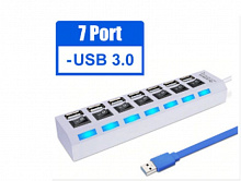 SMARTBUY (SBHA-7307-W) USB 3.0 хаб + выкл., 7 портов, белый USB-хаб