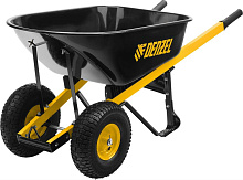 DENZEL Тачка строительная, усиленная, объем 140 л, 250 кг, двухколесная, колесо 15х6.00-6 69000 Тачка DENZEL Тачка строительная, усиленная, объем 140 