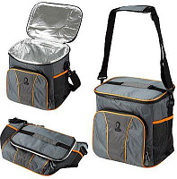 LEONORD Термосумка ML15202, 20л, р-р: 30x22x30см, цвет: серый+оранжевый 104933 Термосумка