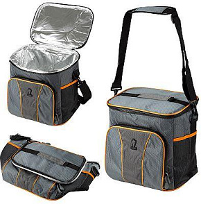 LEONORD Термосумка ML15202, 20л, р-р: 30x22x30см, цвет: серый+оранжевый 104933 Термосумка