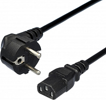 GOPOWER (00-00024055) кабель питания евровилка CEE 7/7-C13 (f) 1.2м ПВХ 0.75мм черный (1/10/200) Кабель