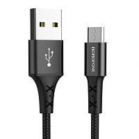 BOROFONE (6931474700797) BX20 Enjoy USB-microUSB 2A 1M черный Кабель microUSB