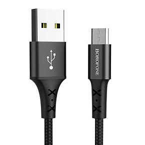 BOROFONE (6931474700797) BX20 Enjoy USB-microUSB 2A 1M черный Кабель microUSB