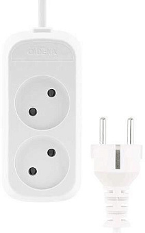 CADENA 2 гн MID 3м бз ПВС 2*1 10А белый