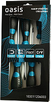 OASIS CR-V (SL 3,5,6/PH 0,1,2) 103011206003 Набор отверток OASIS CR-V (SL 3,5,6/PH 0,1,2) 103011206003