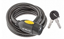 STELS Трос-замок 87112, 12X1500 мм, с ключом, черный 540082 LU089561 Замок