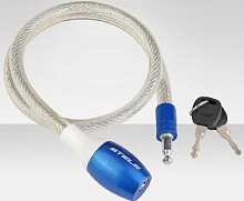 STELS Трос-замок 84353 длина 800мм, диам. 12мм, сине-стальной 540018*LU033079 Аксессуары для вело-техники