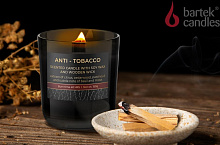 BARTEK ароматизированная в стакане - Антитабак с деревянным фитилем 150гр (Anti Tabacco) Свеча