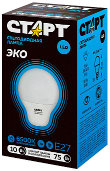 СТАРТ LEDGLSE27 10W 65 WS Лампа