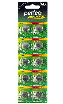 PERFEO LR44-10BL A76 G13 ALKALINE CELL (10) Элементы питания PERFEO LR44-10BL A76 G13 ALKALINE CELL (10)