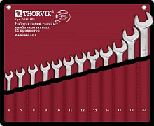 THORVIK W3S12TB Набор ключей гаечных комбинированных серии ARC в сумке, 6-22 мм, 12 предметов Набор ключей