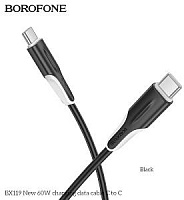 BOROFONE (6941991122019) BX119aa USB 3.0A PD 60W для Type-C Type-C 1м , черный Кабель