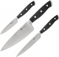 LEONORD Набор ножей цельнометаллических MEISTER (поварской, универсальный, овощной) (105098) Набор ножей