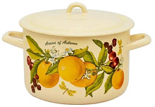 ЛЫСЬВА 16141/4КмЭ/Э Фруктовая фантазия эмал 4,3л Кастрюля