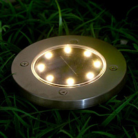 LUAZON LIGHTING Садовый светильник на солнечной батарее, 11.5 13 11.5 см, 8 LED, свечение тёплое белое 4597936 Садовый светильник на солнечной батарее
