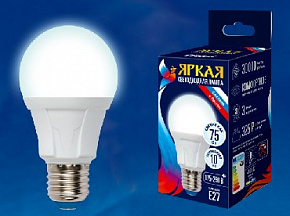UNIEL (UL-00001525) LED-A60 10W/NW/E27 Белый свет Лампа светодиодная