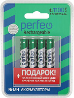 PERFEO (PF_C3322) AAA1100MAH/4BL+BOX Аккумулятор Пластик Аккумуляторы