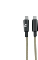 AKSBERRY (6900295600012) X163 Nylon silk Type-C - Type-C, бежевый Кабель