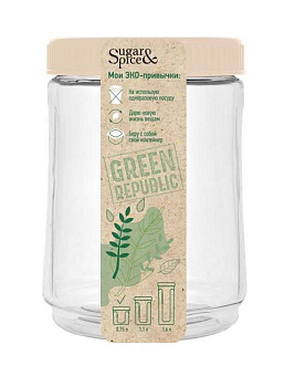 SUGAR&SPICE SE2248GR Green Republic лён 0,75л Емкость для хранения