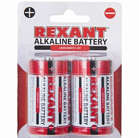 REXANT (30-1020) D/LR20 1.5 V 15200 MAH 2шт/блис Элементы питания