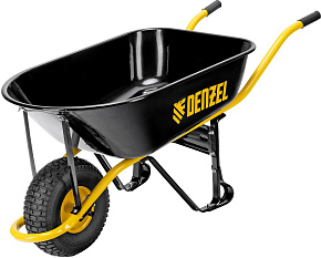 DENZEL Тачка строительная, усиленная, объем 130 л, 230 кг, колесо 15х6.00-6 689965 Тачка строительная