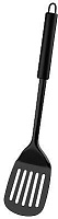 MALLONY Лопатка с отверстиями CLASSICO NERO из нержавеющей стали, цвет - черный, non-stick (раб часть) (105272)
