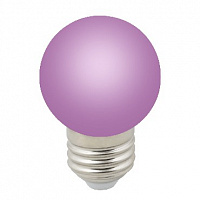VOLPE (UL-00005652) LED-G45-1W/PURPLE/E27/FR/С Лампа декоративная светодиодная
