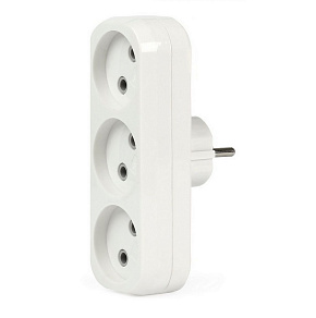 SMARTBUY (SBE-10-A02-3) 3 гнезда без заземления плоский 10А 250B разветвитель