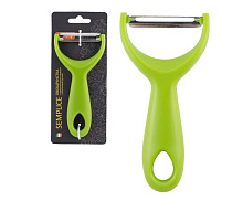 MALLONY Овощечистка SEMPLICE, р-р 13,5*6,6 см, с пластиковой ручкой, с горизонтальным лезвием (008573) Овощечистка